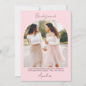 ピンクブリーズメイド提案&メイド・オブ・オーナー（花嫁付き添い人）カード 招待状 (裏面)