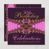 ピンクブリーディバピンクガーターレース招待状 招待状 (正面/裏面)