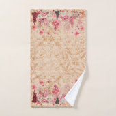 ピンクブルガンディクリームホリデーヴィレッジ ハンドタオル (ハンドタオル)