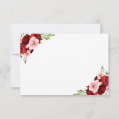 ピンクブルガンディレッドツイン王室のプリンセス15アニョス サンキューカード (裏面)