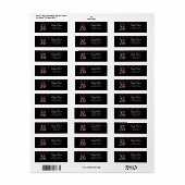 ピンクブルゴーニュグリッタースウィート16差出人住所 ラベル (フルシート)