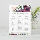 ピンクブルゴーニュフローラあなたの財布ゲームカードに何が サンキューカード (スタンド正面)