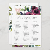 ピンクブルゴーニュフローラあなたの財布ゲームカードに何が サンキューカード (正面/裏面)