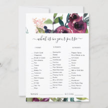 ピンクブルゴーニュフローラあなたの財布ゲームカードに何が