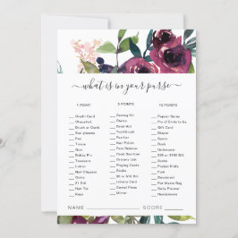 ピンクブルゴーニュフローラあなたの財布ゲームカードに何が サンキューカード