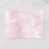 ピンクブルゴーニュフローラ赤ちゃんシャワーおむつラッフル エンクロージャーカード (裏面)