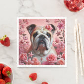 ピンクブルドッグのナプキン！ スタンダードランチョンナプキン (インサイチュ)