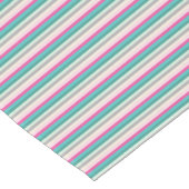 ピンクブルーとグリーンストライプの ショートテーブルランナー (コーナー)