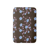 ピンクブルーとチョコレートブラウン バスマット (正面縦)