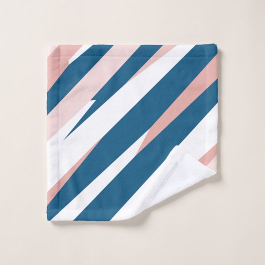 ピンクブルーとホワイト抽象芸術タオル ウォッシュタオル (ウォッシュタオル)