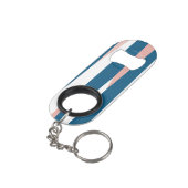 ピンクブルーとホワイト抽象芸術 キーホルダー栓抜き (裏面アングル)