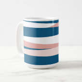 ピンクブルーとホワイト抽象芸術 コーヒーマグカップ (正面左)