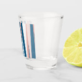 ピンクブルーとホワイト抽象芸術 ショットグラス (右)