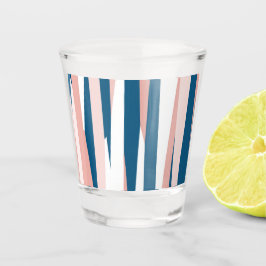 ピンクブルーとホワイト抽象芸術 ショットグラス