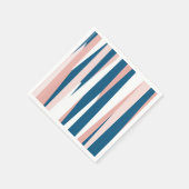 ピンクブルーとホワイト抽象芸術 スタンダードカクテルナプキン (角)