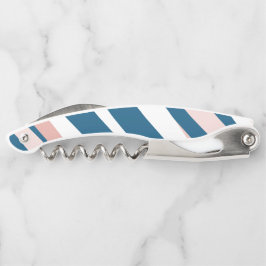 ピンクブルーとホワイト抽象芸術 ソムリエナイフ