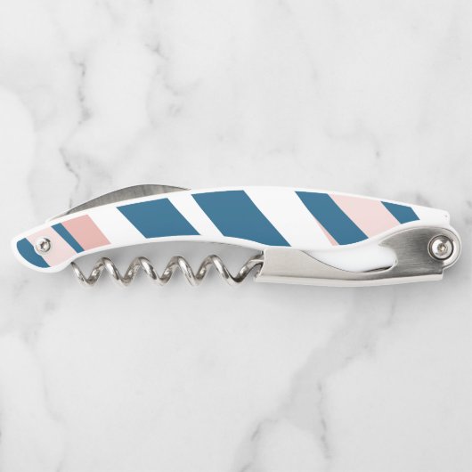 ピンクブルーとホワイト抽象芸術 ソムリエナイフ (裏面)