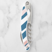 ピンクブルーとホワイト抽象芸術 ソムリエナイフ (裏面)