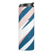 ピンクブルーとホワイト抽象芸術 タンブラー (回転左)