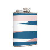 ピンクブルーとホワイト抽象芸術 フラスク (右)