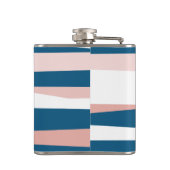 ピンクブルーとホワイト抽象芸術 フラスク (裏面)