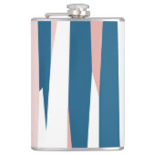 ピンクブルーとホワイト抽象芸術 フラスク (正面)
