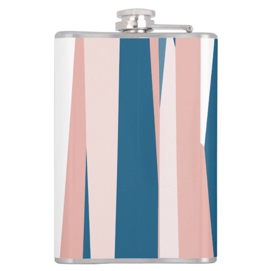 ピンクブルーとホワイト抽象芸術 フラスク (裏面)