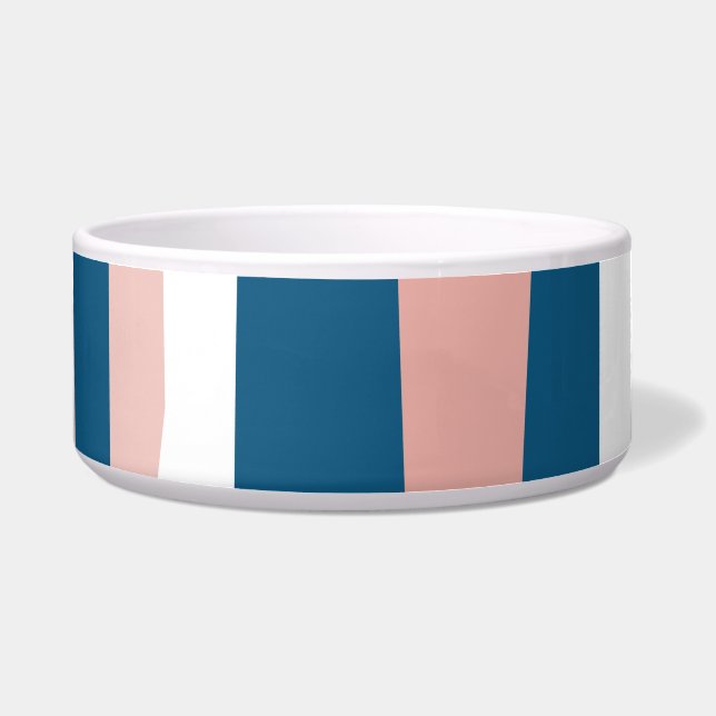ピンクブルーとホワイト抽象芸術 ボウル (正面)