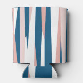 ピンクブルーとホワイト抽象芸術 缶クーラー (裏面)