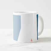 ピンクブルーとホワイト ジャンボコーヒーマグカップ (正面右)