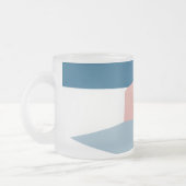 ピンクブルーとホワイト フロストグラスマグカップ (左)