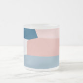 ピンクブルーとホワイト フロストグラスマグカップ (中央)