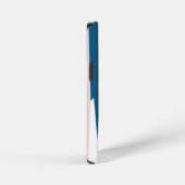 ピンクブルーとホワイト iPhoneケース (右側面)