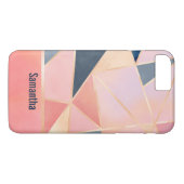ピンクブルーと金ゴールドカラーブロックiPhone 7 Plusケース Case-Mate iPhoneケース (裏面(横))