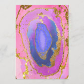 ピンクブルーと金ゴールドゲード | ウェディング メニュー (裏面)