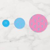 ピンクブルーの女の子または男の子の性別の表示 コンフェッティ (裏面)