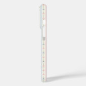 ピンクブルーの水彩花柄ストライプ Case-Mate iPhoneケース (裏面 / 左)