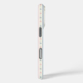 ピンクブルーの水彩花柄ストライプ Case-Mate iPhoneケース (裏面 / 右)