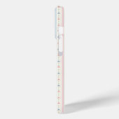 ピンクブルーの水彩花柄ストライプ Case-Mate iPhoneケース (裏面 / 左)