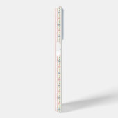 ピンクブルーの水彩花柄ストライプ Case-Mate iPhoneケース (裏面 / 右)