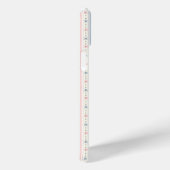 ピンクブルーの水彩花柄ストライプ Case-Mate iPhoneケース (裏面 / 右)
