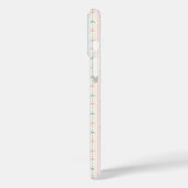 ピンクブルーの水彩花柄ストライプ Case-Mate iPhoneケース (裏面 / 左)