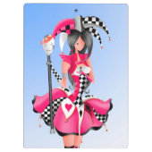 ピンクブルーの陽気ないたずら者と操り人形の王様 クリップボード (裏面)
