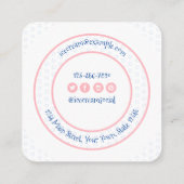 ピンクブルーアイスクリームコーン事業 コーリングカード (裏面)