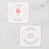 ピンクブルーアイスクリームコーン事業 コーリングカード (正面/裏面)