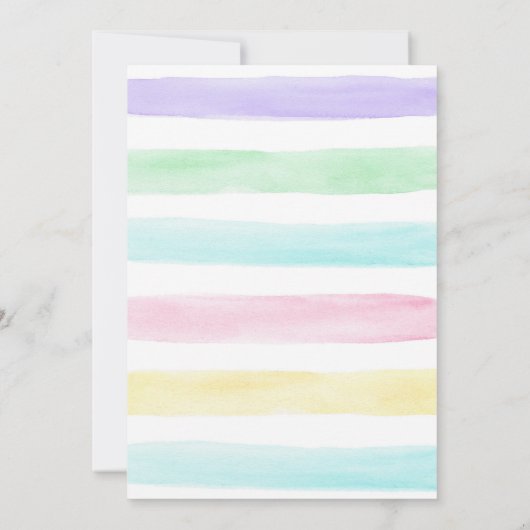 ピンクブルーアイスクリームジョイント誕生日 招待状 (裏面)