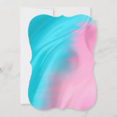 ピンクブルーアイスクリームトラックガールバースデーパーティー 招待状 (裏面)