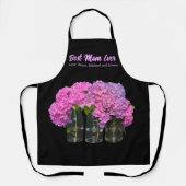 ピンクブルーアジサイのピンクのメイソンの瓶、お母最高のさ。 エプロン (正面)