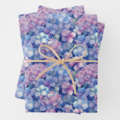 ピンクブルーアジサイフローライン開花 ラッピングペーパーシート (インサイチュ)