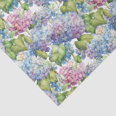 ピンクブルーアジサイ開花花柄 薄葉紙 (詳細)